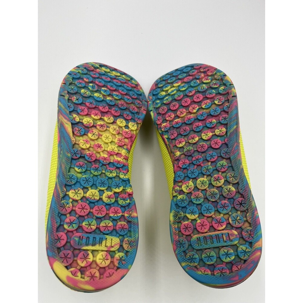 Nobull Unisex Men's 8.5 /Women's 10 Yellow Swirl Neon Glitch Trainer SuperFabric - Picture 13 of 16